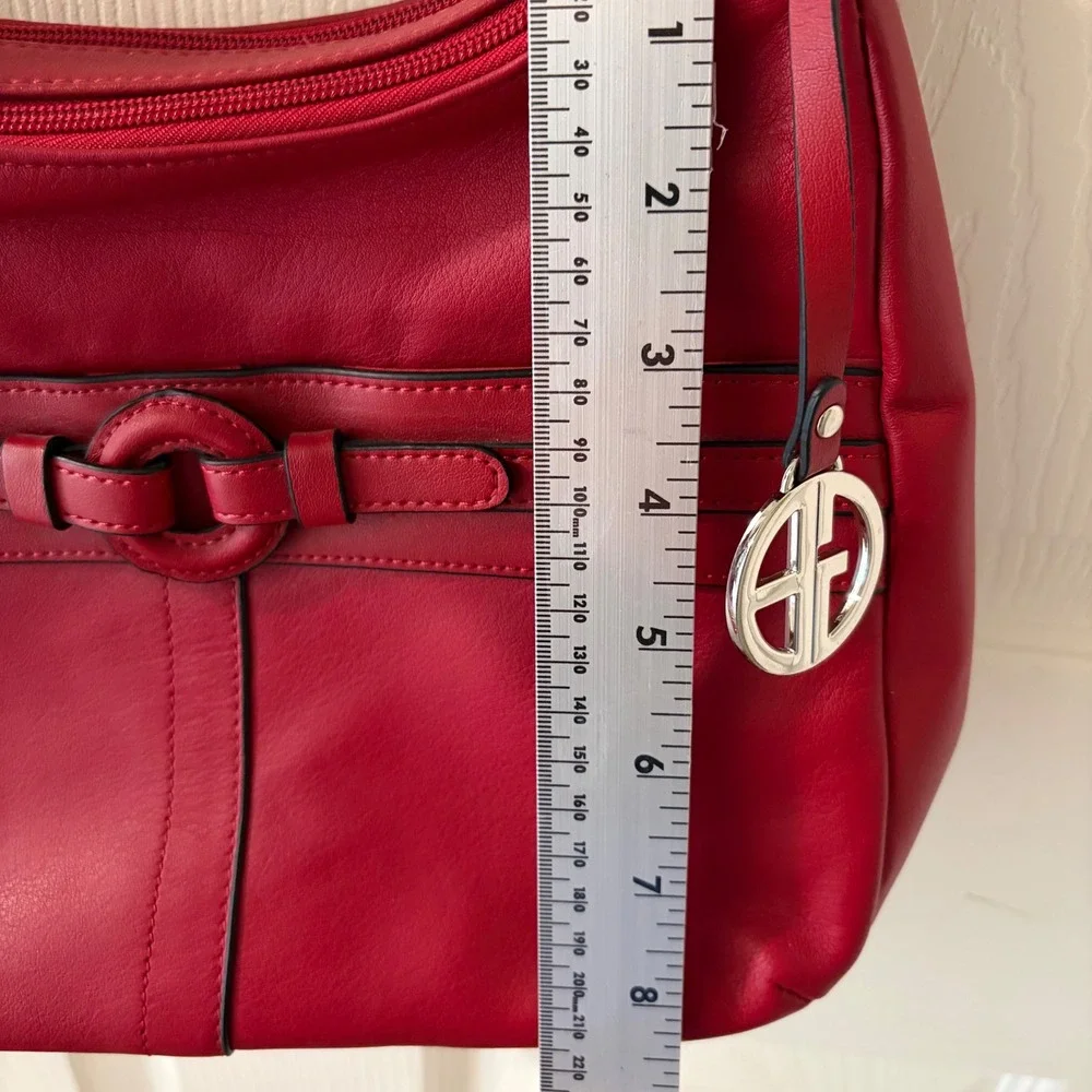 Giani Bernini Red Nappa Leather Hobo Shoulder Bag NWT Adjustable Strap